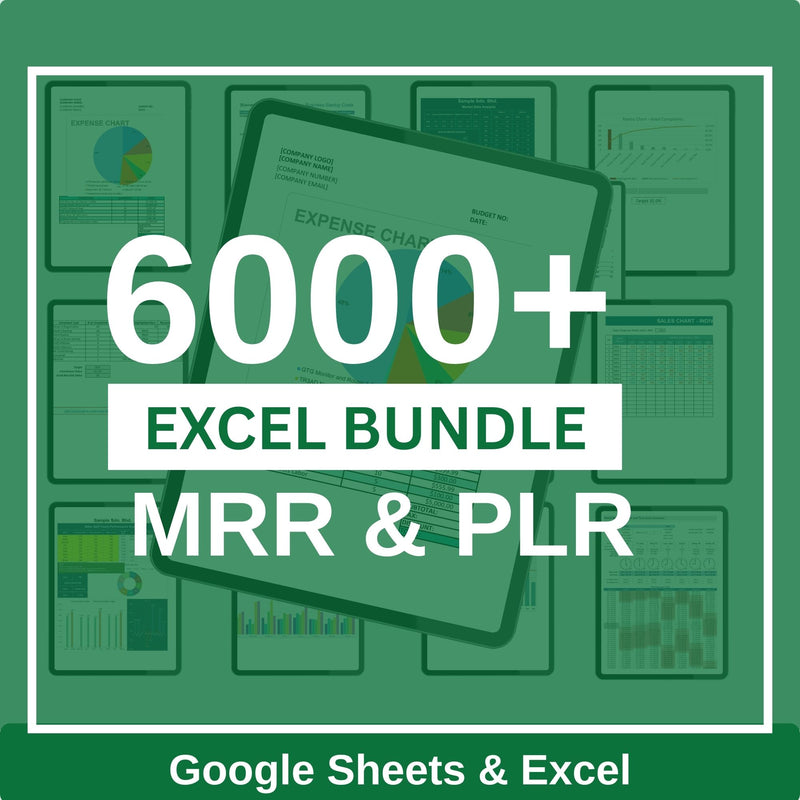 6000+ MRR PLR Excel Bundle Done For you