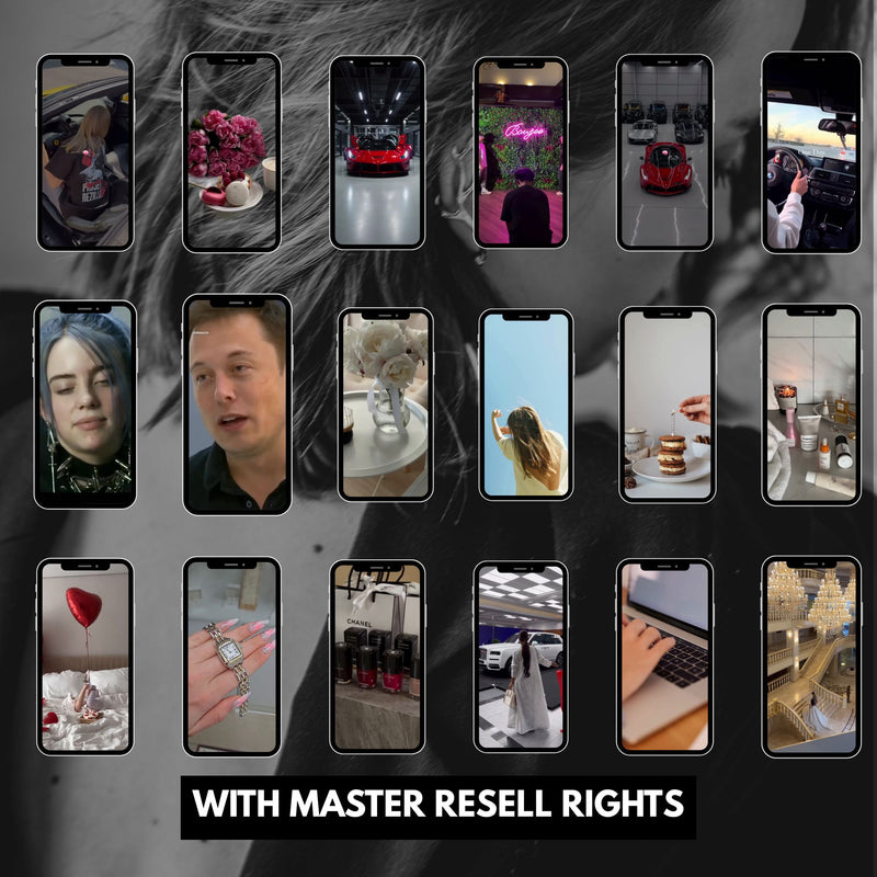30000+ Faceless Luxury Reels Bundle | MMR/PLR |