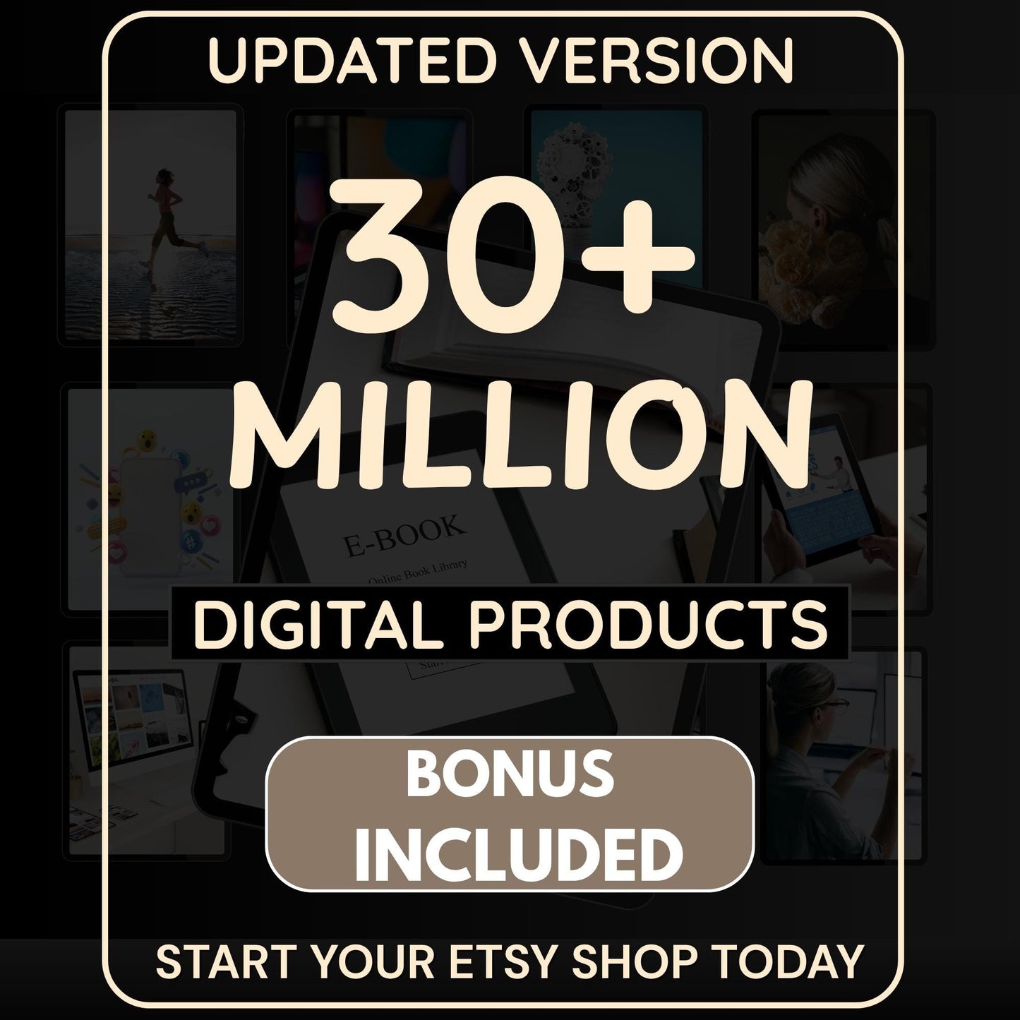 30 million plus digital products mega bundle with PLR and MRR rights, including ebooks, templates, courses, and graphics for resell and business use