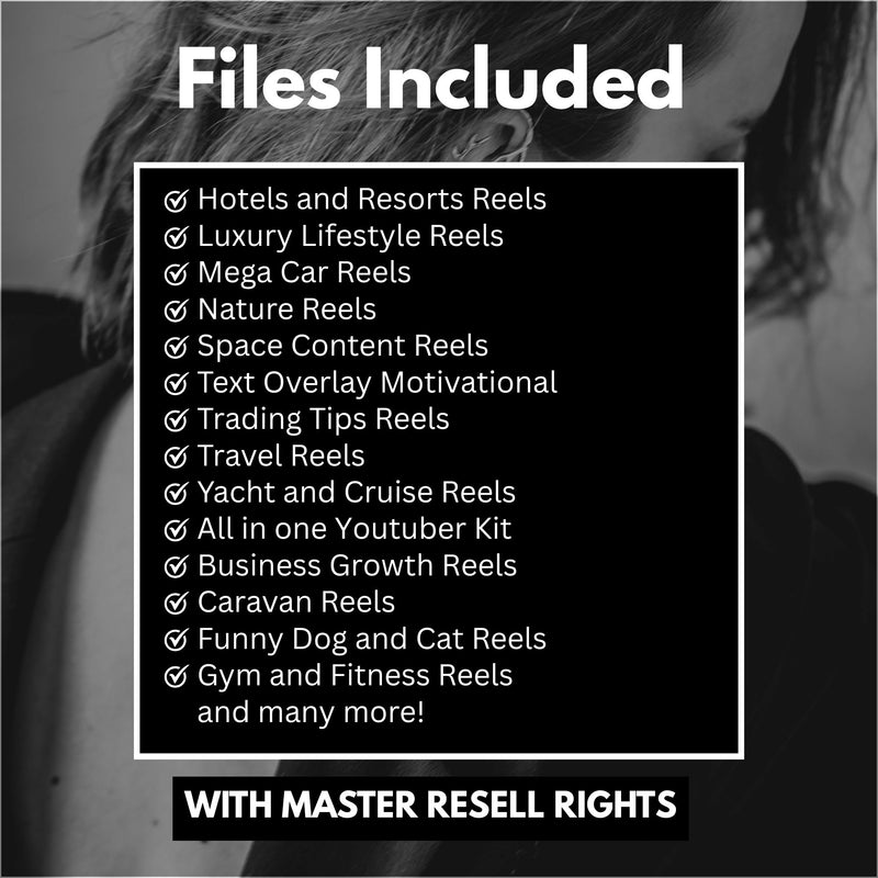 30000+ Faceless Luxury Reels Bundle | MMR/PLR |