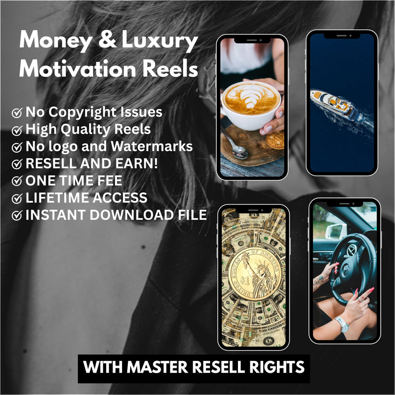 30000+ Faceless Luxury Reels Bundle | MMR/PLR |