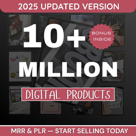 10 million PLR and MRR digital products bundle with 200GB content for resale and commercial use