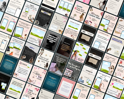 Before and after branding customization using Canva templates