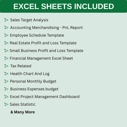 Business-ready Excel and Google Sheets templates for tracking, planning, and reporting