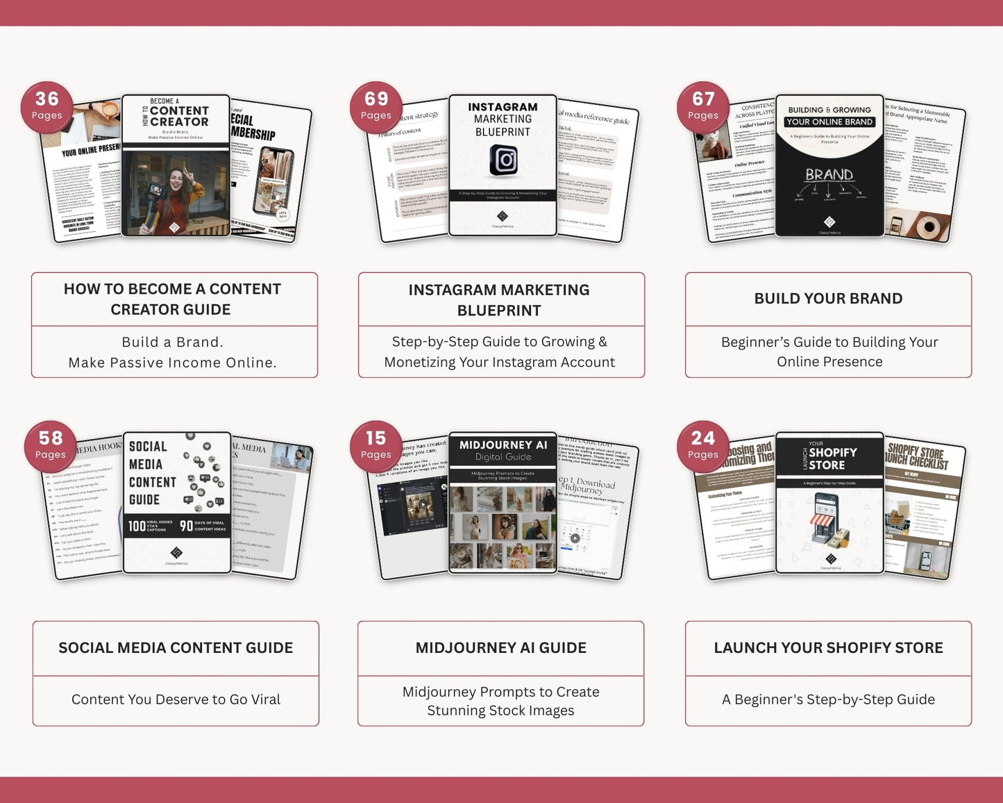 eBook content focused on creating and selling digital products