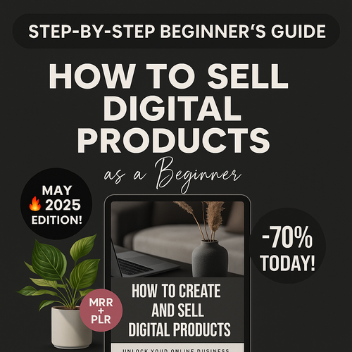 Visual roadmap showing steps to select, launch, and sell digital products profitably