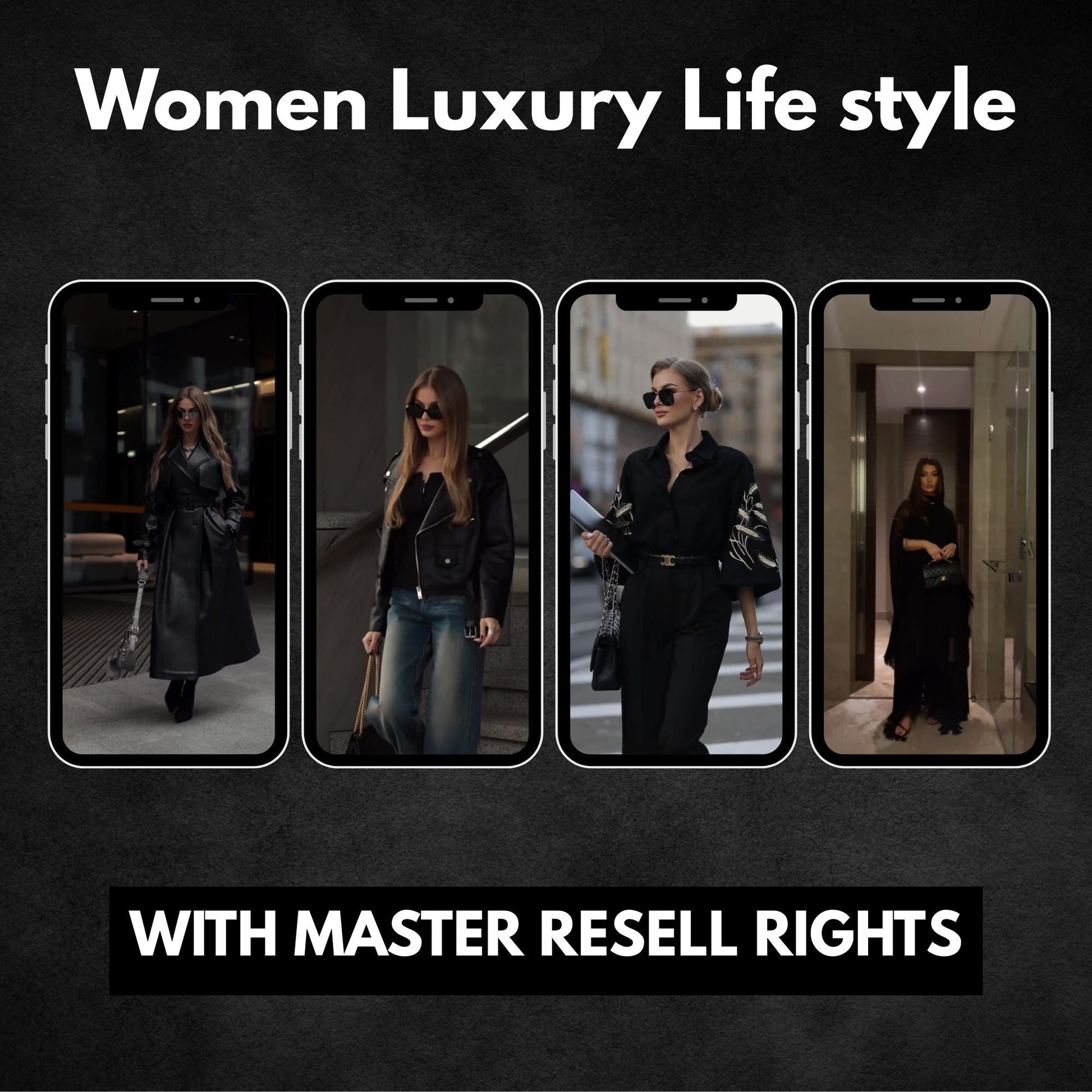 Fashion reels templates for resell rights, luxury women outfits and elegance