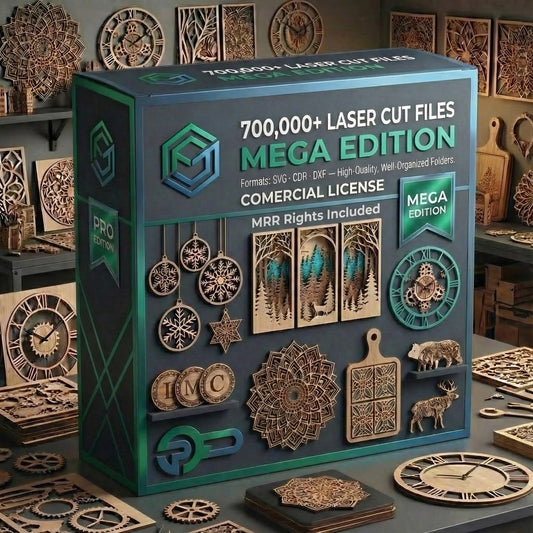 700,000+ Laser Cut Files Mega Edition [Commercial License + MRR/PLR Included] - MRR Products