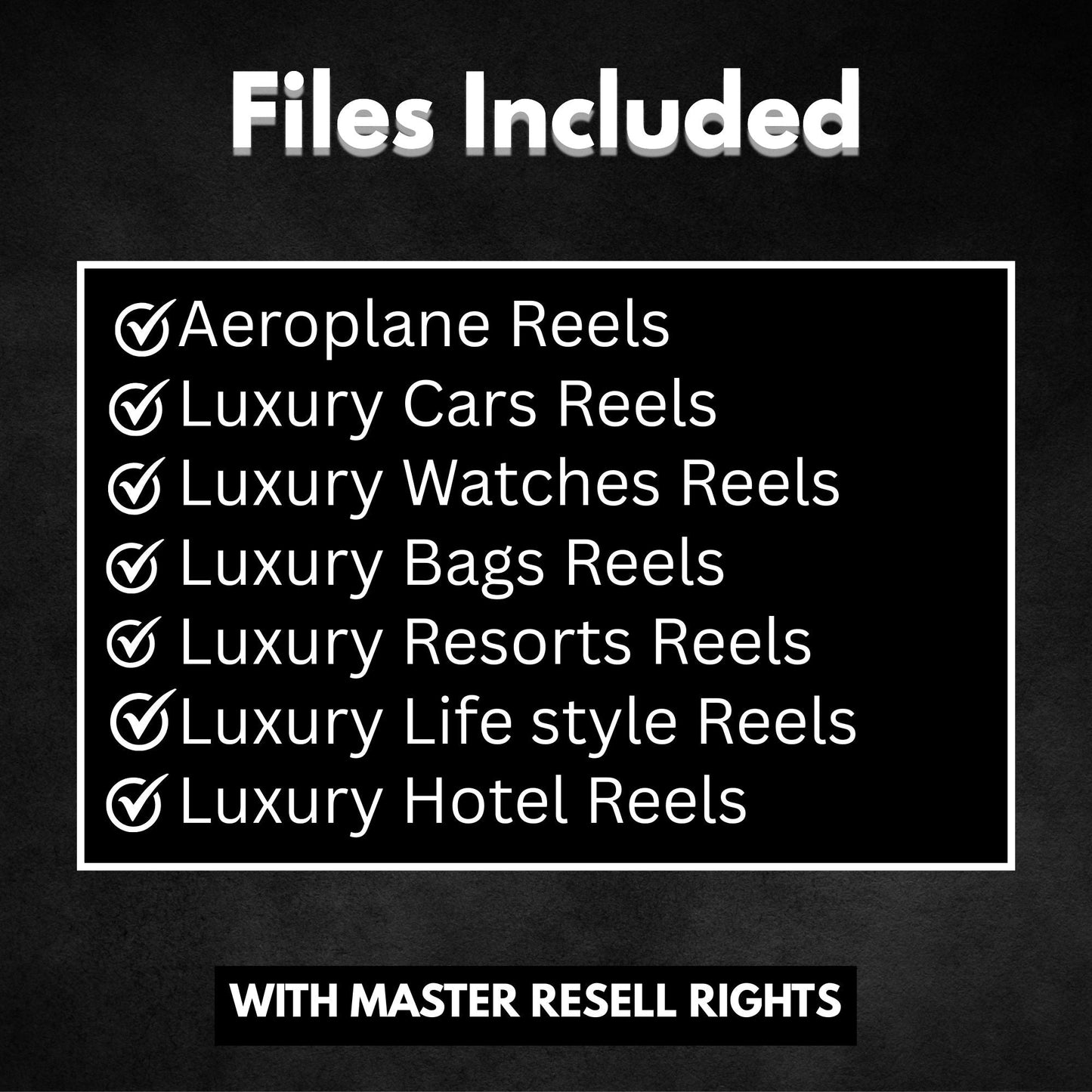 HD reel template showing upscale lifestyle, rich women, designer accessories
