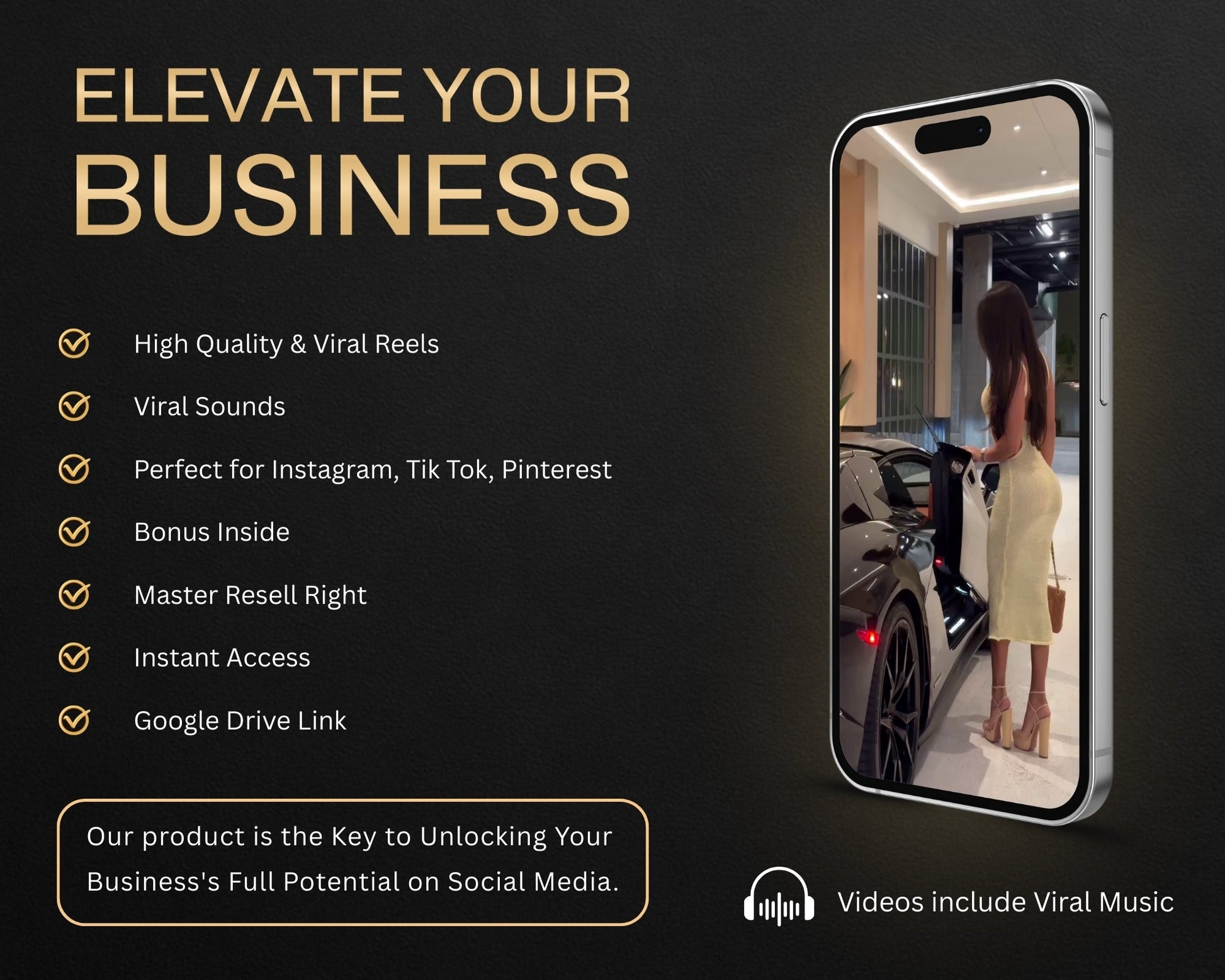 Downloadable faceless luxury reels for content creators and resellers