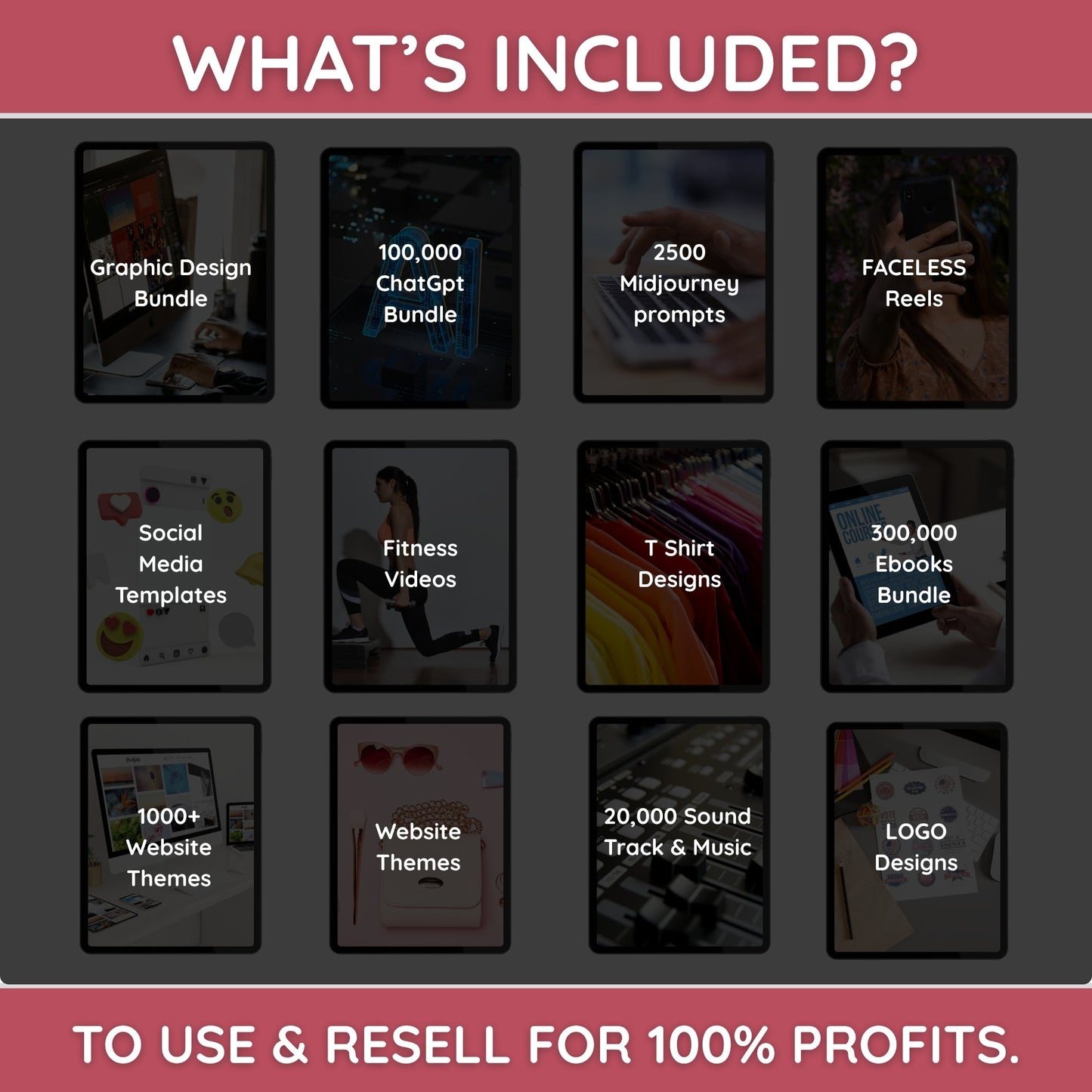 Massive library of PLR and MRR digital assets for resale and online business use