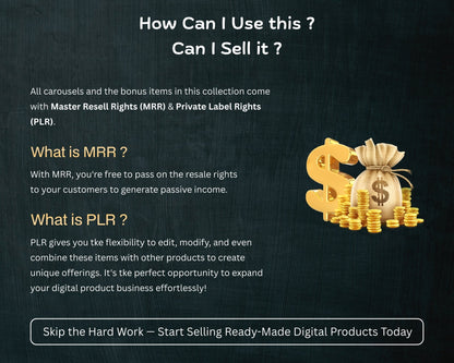 Screenshot of license files included  PLR and MRR rights