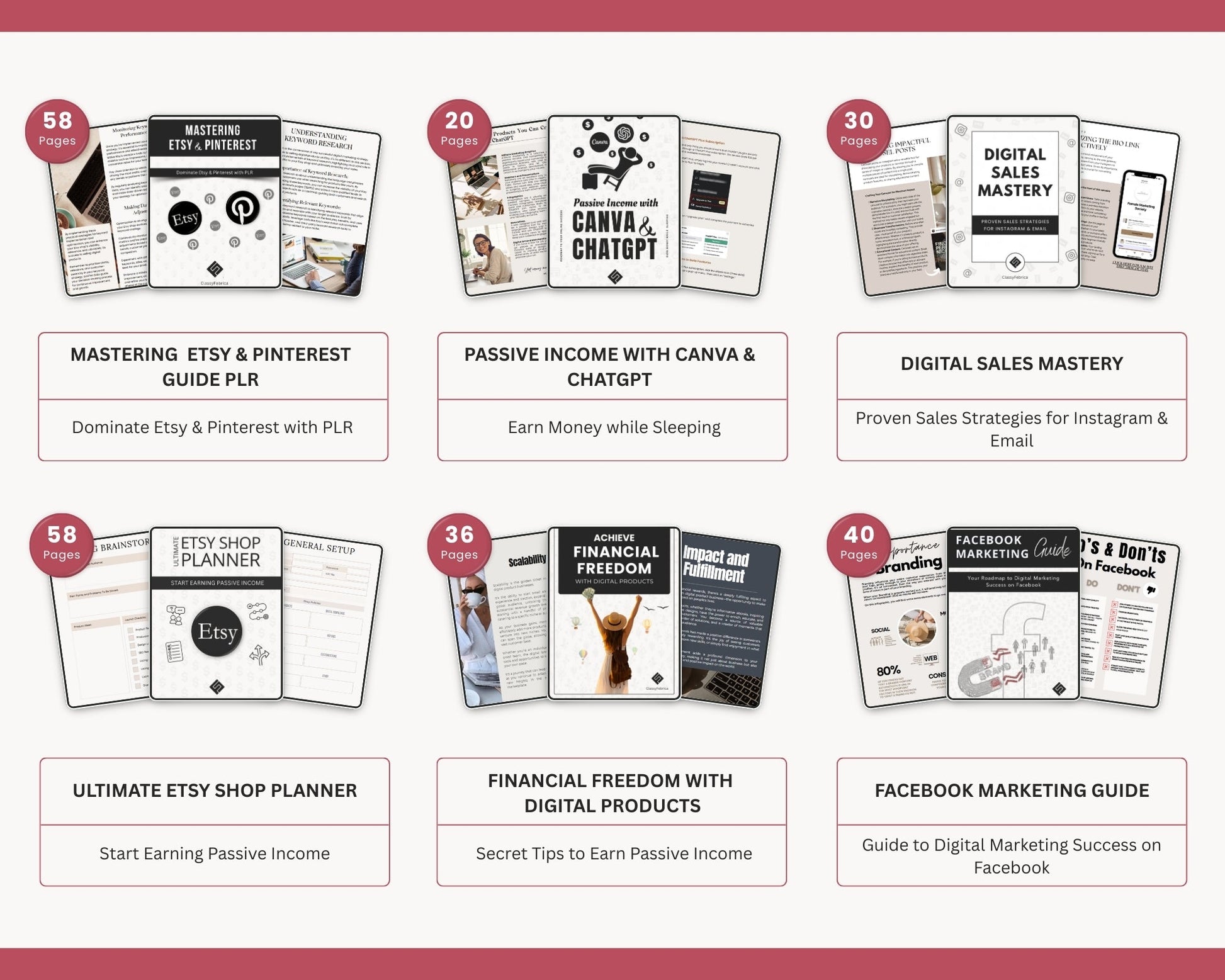 PLR eBooks about passive income with full resell and rebrand rights