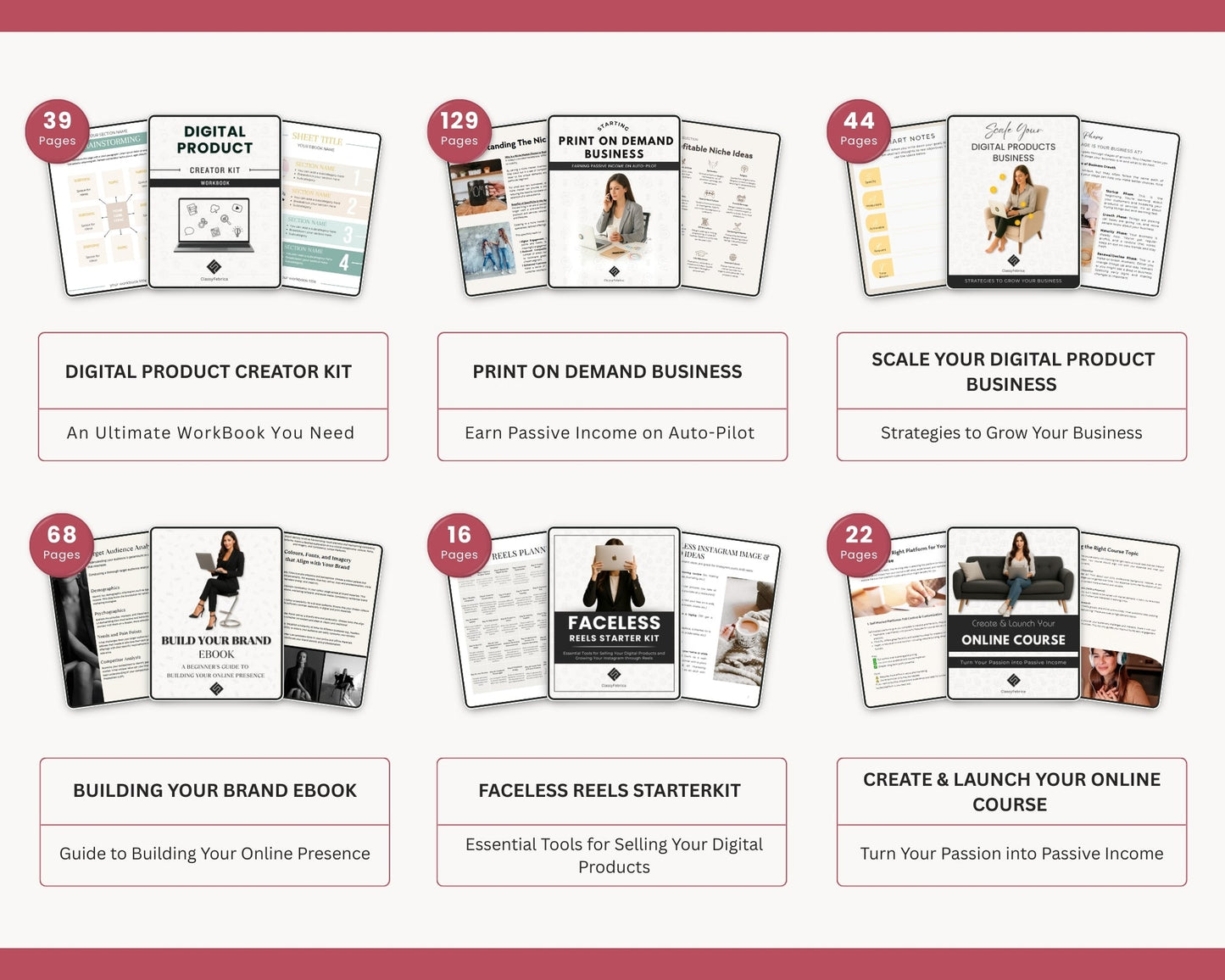 Printable or downloadable business eBooks for resell and branding