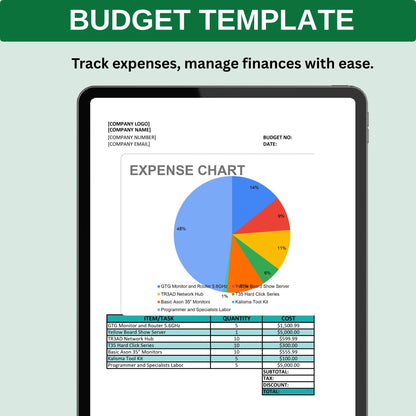 Template for tracking revenue, profit and costs, ideal for small businesses and freelancers