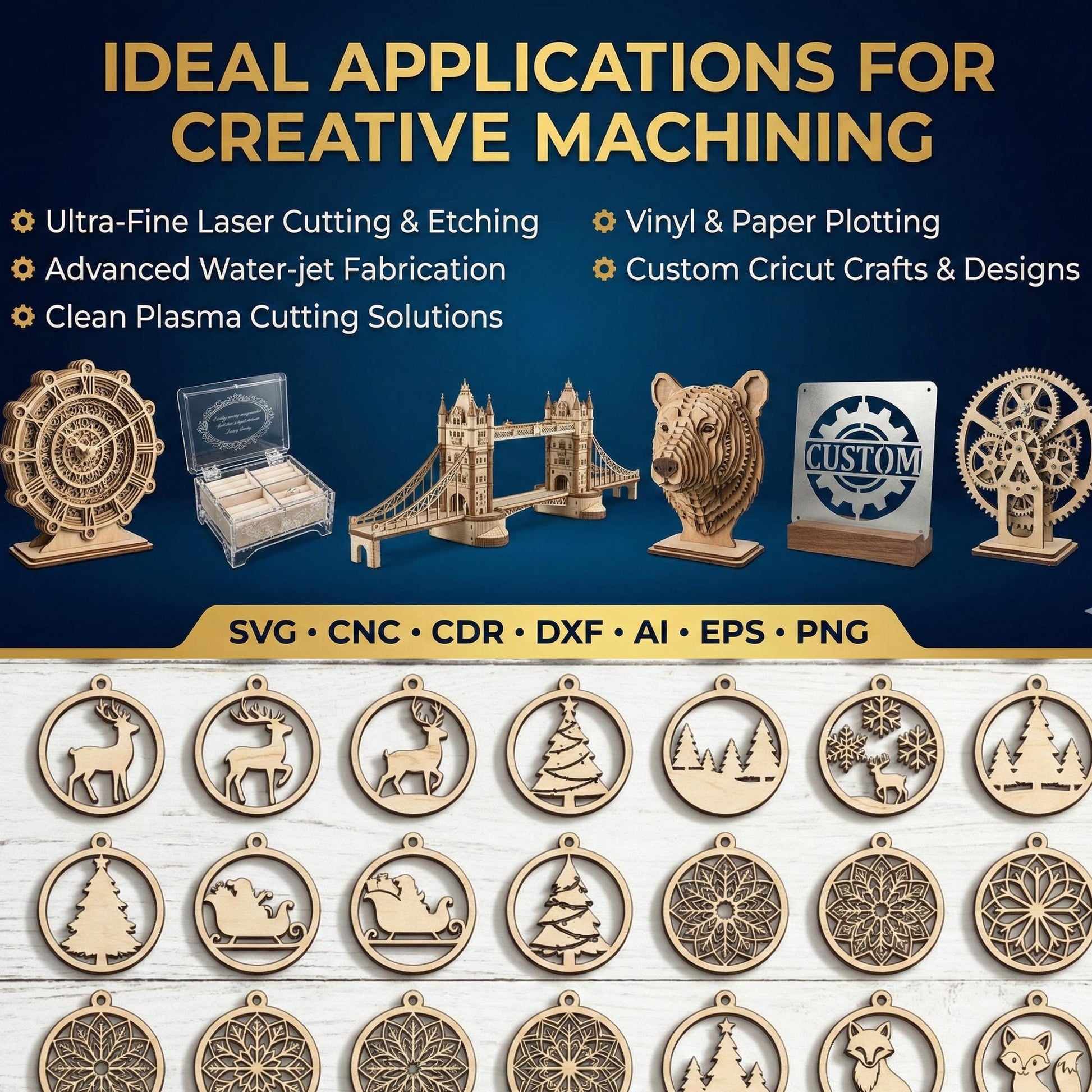 1000,000+ Laser Cut Files Bundle with commercial License | svg dxf cdr pdf AI EPS | Glowforge xTool CNC Engraving Designs, 200GB Mega Bundle - MRR Products