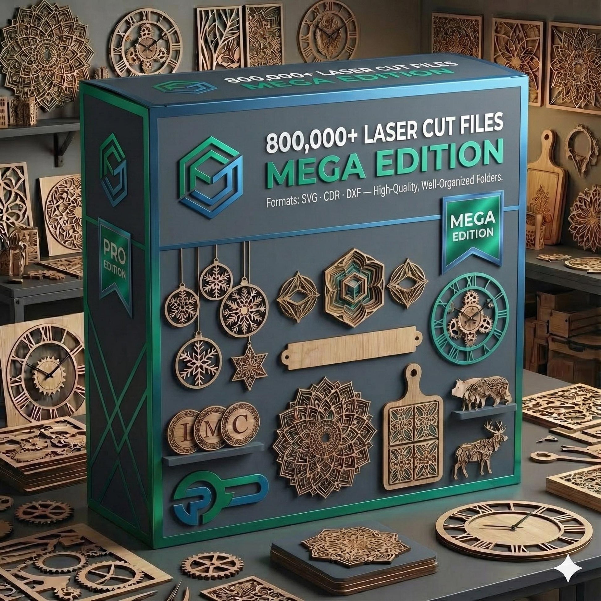 800,000+ Laser Cut Files Bundle | svg dxf cdr pdf AI EPS | 200GB+ CNC Laser Cutting File Packages,Digital Downloads | Mega Collection - MRR Products