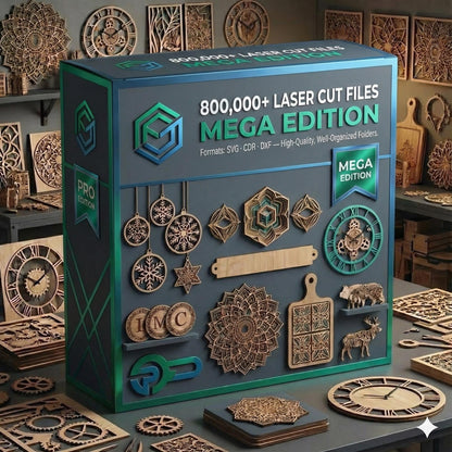 800,000+ Laser Cut Files Bundle | svg dxf cdr pdf AI EPS | 200GB+ CNC Laser Cutting File Packages,Digital Downloads | Mega Collection - MRR Products