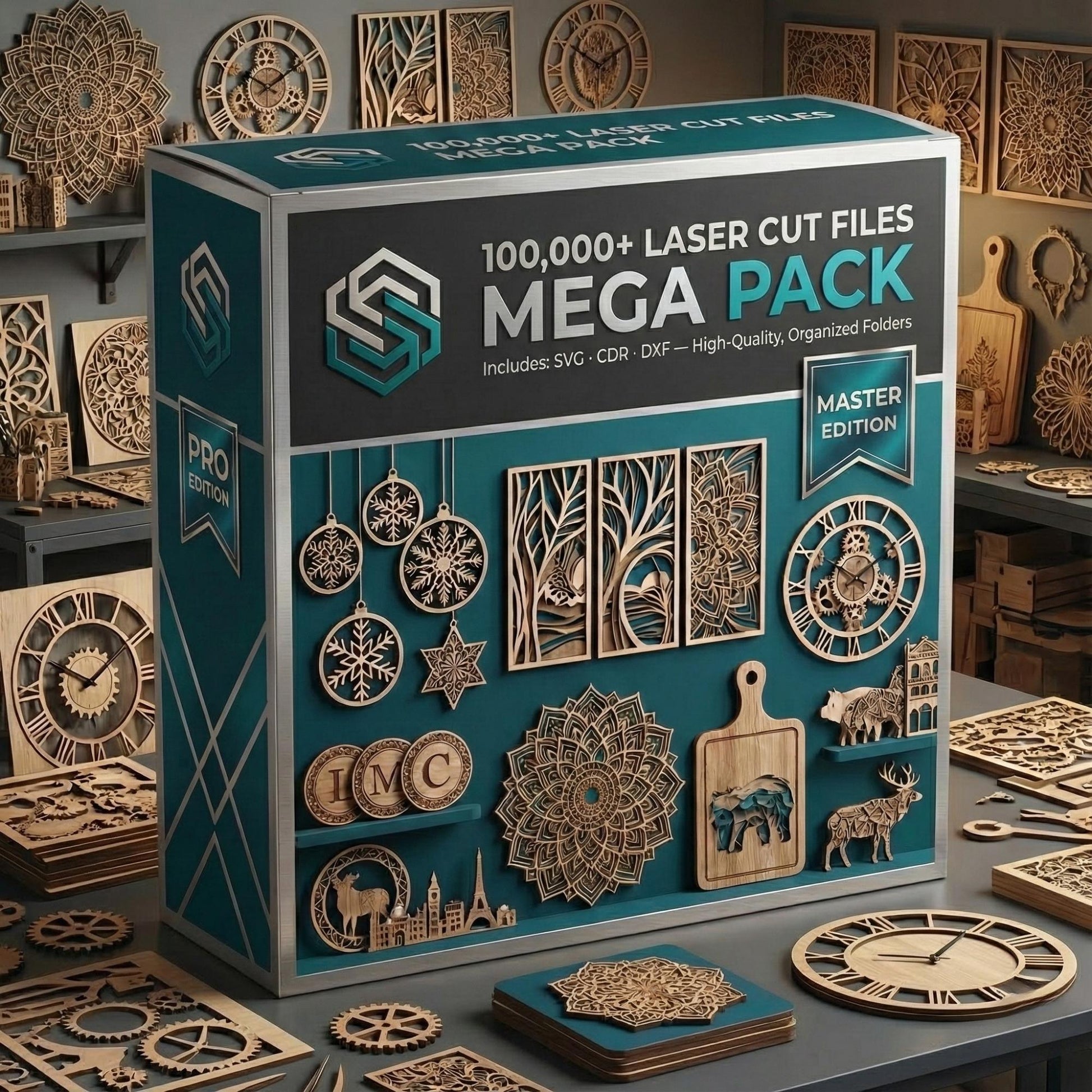 1000,000+ Laser Cut Files Bundle with commercial License | svg dxf cdr pdf AI EPS | Glowforge xTool CNC Engraving Designs, 200GB Mega Bundle - MRR Products